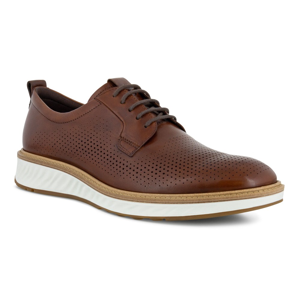 ECCO Mens Derby Shoe Brown - St.1 Hybrid 5-Eyelet - WMX-681950